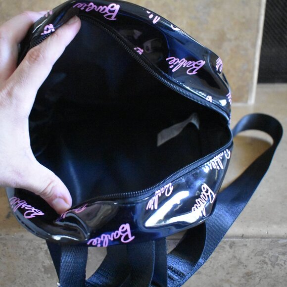 LIMITED EDITION Barbie X Miniso LOGO PRINT Backpack Black Pink Women's Bag - Picture 11 of 16